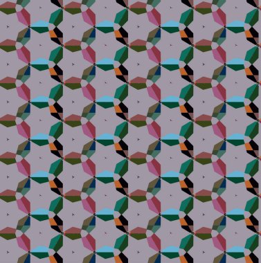Modern geometrik vektör tasarımı, kusursuz desen çizimi