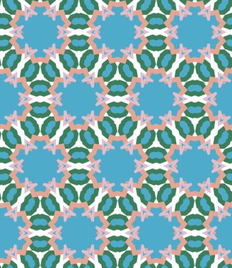 geometrik süsleme biçiminde kusursuz vektör deseni