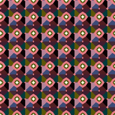 Modern geometrik vektör tasarımı, kusursuz desen çizimi