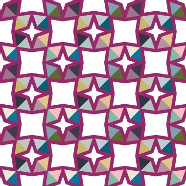 Modern geometrik vektör tasarımı, kusursuz desen çizimi