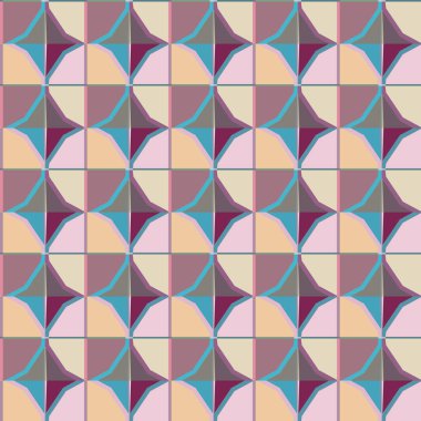Modern geometrik vektör tasarımı, kusursuz desen çizimi
