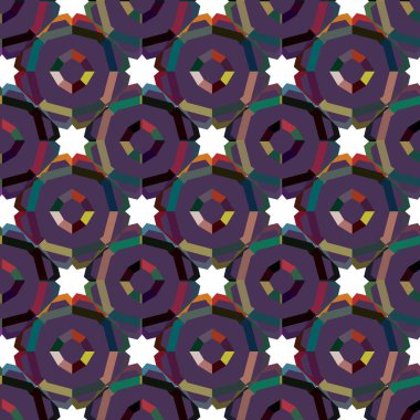 Modern geometrik vektör tasarımı, kusursuz desen çizimi