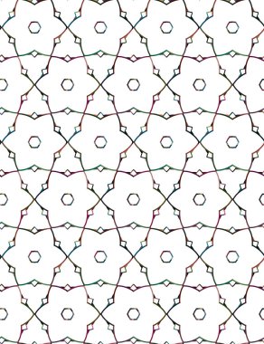 Modern geometrik vektör tasarımı, kusursuz desen çizimi