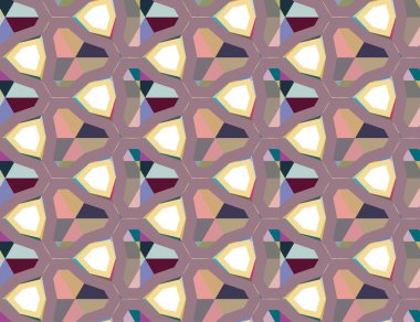 Modern geometrik vektör tasarımı, kusursuz desen çizimi