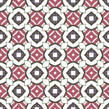 Geometrik şekilli kusursuz desen vektör çizimi