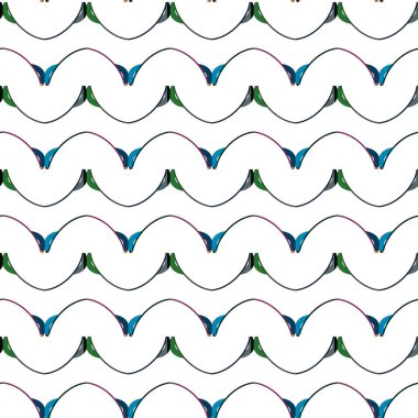 Modern geometrik vektör tasarımı, kusursuz desen çizimi