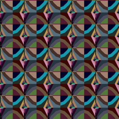 Modern geometrik vektör tasarımı, kusursuz desen çizimi