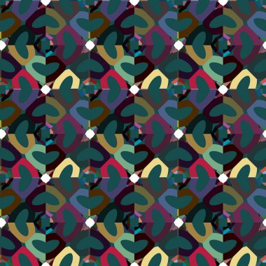 Modern geometrik vektör tasarımı, kusursuz desen çizimi