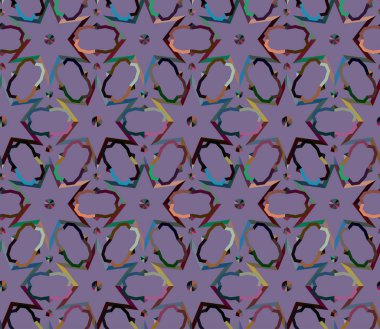 Modern geometrik vektör tasarımı, kusursuz desen çizimi