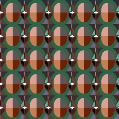 Modern geometrik vektör tasarımı, kusursuz desen çizimi