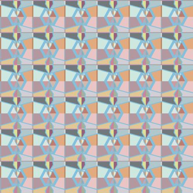 Modern geometrik vektör tasarımı, kusursuz desen çizimi