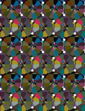 Geometrik şekilli kusursuz desen vektör çizimi