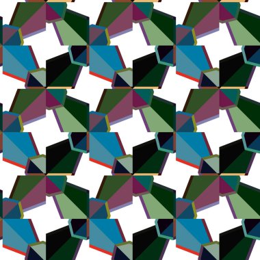 Modern geometrik vektör tasarımı, kusursuz desen çizimi