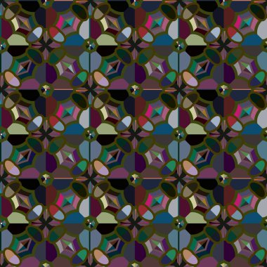 Modern geometrik vektör tasarımı, kusursuz desen çizimi