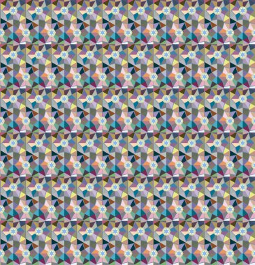 Geometrik şekilli kusursuz desen vektör çizimi