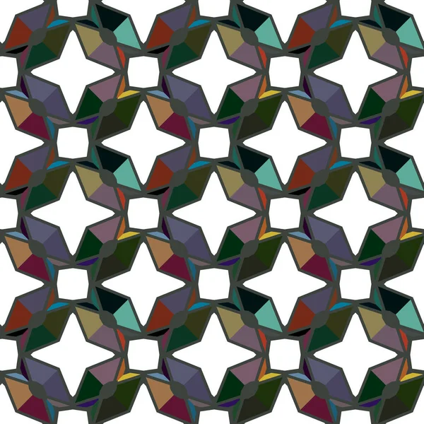 Naadloze vector patroon in geometrische ornamentale stijl — Stockvector