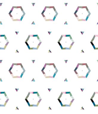 Modern geometrik vektör tasarımı, kusursuz desen çizimi