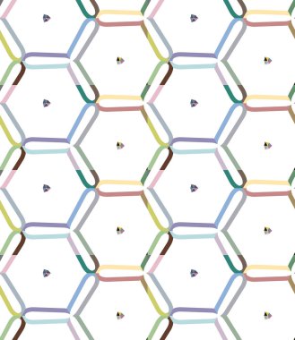 Modern geometrik vektör tasarımı, kusursuz desen çizimi