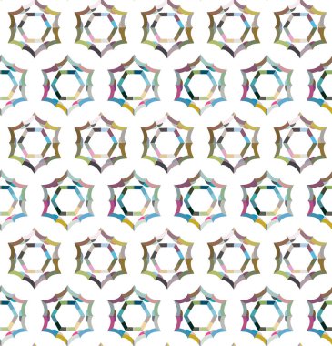 Geometrik şekilli kusursuz desen vektör çizimi