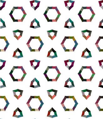 Modern geometrik vektör tasarımı, kusursuz desen çizimi