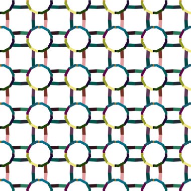 Modern geometrik vektör tasarımı, kusursuz desen çizimi