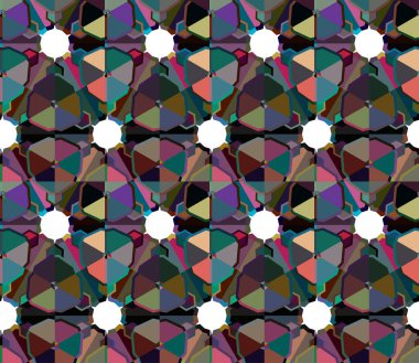 Modern geometrik vektör tasarımı, kusursuz desen çizimi