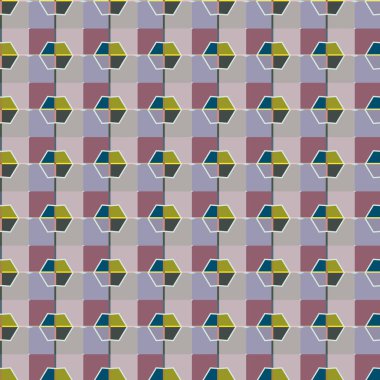 Modern geometrik vektör tasarımı, kusursuz desen çizimi