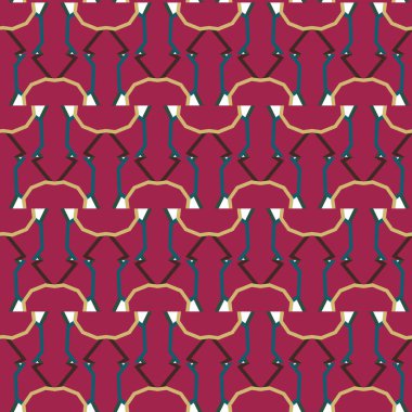 Geometrik şekilli kusursuz desen vektör çizimi