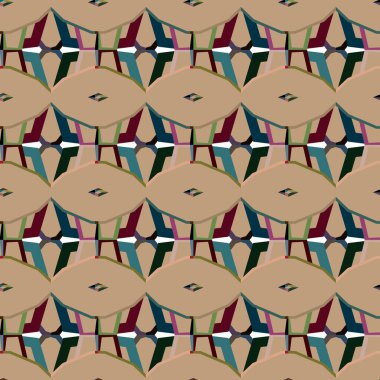 Modern geometrik vektör tasarımı, kusursuz desen çizimi