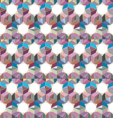 Modern geometrik vektör tasarımı, kusursuz desen çizimi