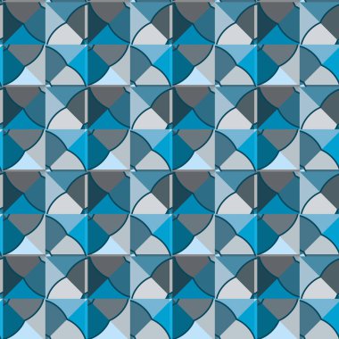 Modern geometrik vektör tasarımı, kusursuz desen çizimi