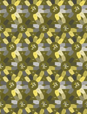 Modern geometrik vektör tasarımı, kusursuz desen çizimi