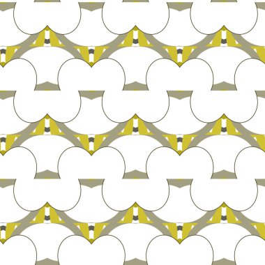 Modern geometrik vektör tasarımı, kusursuz desen çizimi