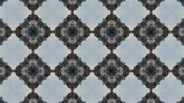 Verfilmung Mit Nahtlosem Geometrischen Ornamentmuster Hintergrund Abstrakter Illusionen — Stockvideo