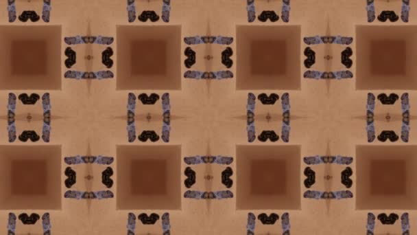 Bilder Med Sömlösa Geometriska Prydnadsmönster Abstrakt Illusion Bakgrund — Stockvideo