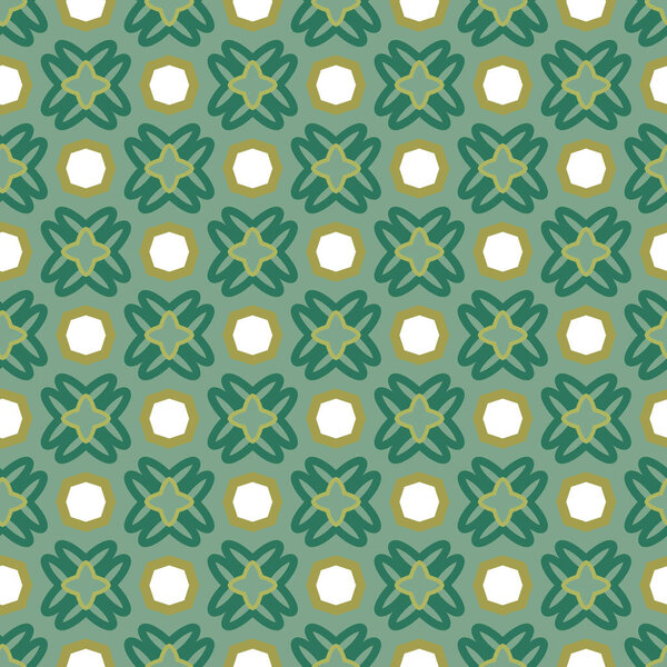 Seamless vector pattern in geometric ornamental style