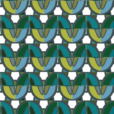 geometrik süsleme biçiminde kusursuz vektör deseni