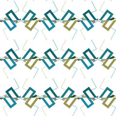 Modern geometrik vektör tasarımı, kusursuz desen çizimi