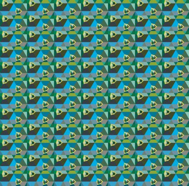 Modern geometrik vektör tasarımı, kusursuz desen çizimi