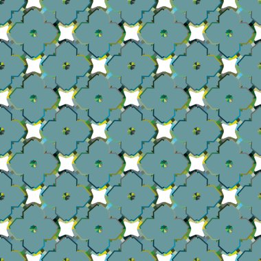 Geometrik şekilli kusursuz desen vektör çizimi