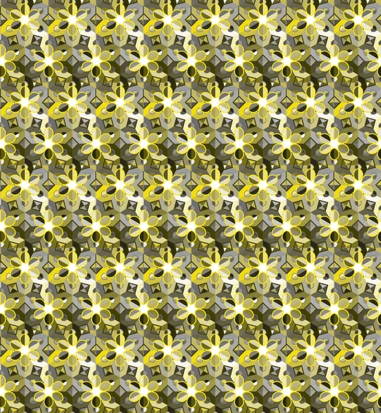 Patrón Ornamental Geométrico Sin Costuras Fondo Ilustración Abstracta — Vector de stock