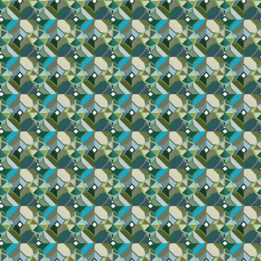 geometrik süsleme biçiminde kusursuz vektör deseni