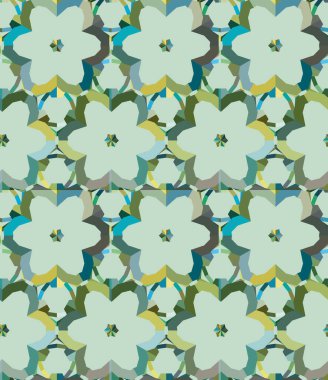 Modern geometrik vektör tasarımı, kusursuz desen çizimi