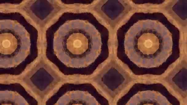 Filmación Con Patrón Ornamental Geométrico Sin Costuras Fondo Abstracto Ilusión — Vídeo de stock