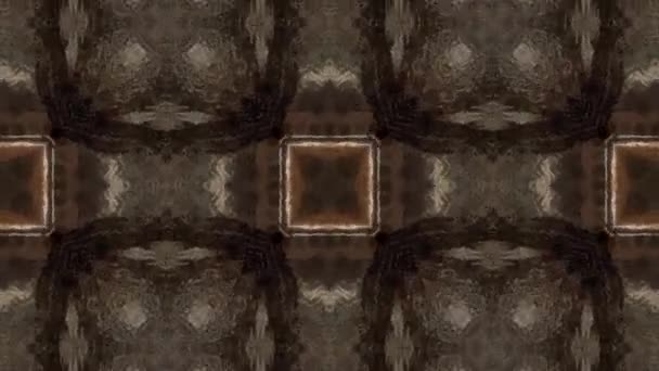 Footage Seamless Geometric Ornamental Pattern Abstract Illusion Background — Stock Video