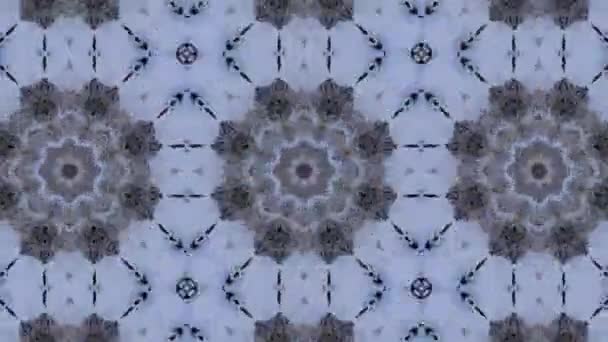 Filmación Con Patrón Ornamental Geométrico Sin Costuras Fondo Abstracto Ilusión — Vídeo de stock