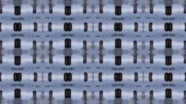 Dikensiz geometrik süslemeli görüntü. Soyut illüzyon arka planı