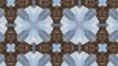 Dikensiz geometrik süslemeli görüntü. Soyut illüzyon arka planı
