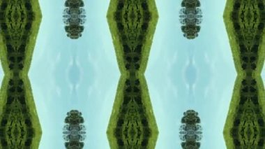 Dikensiz geometrik süslemeli görüntü. Soyut illüzyon arka planı