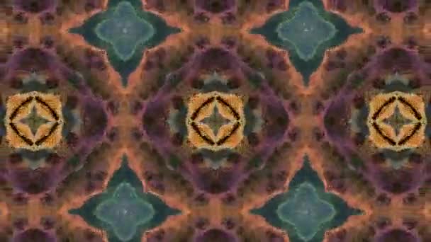 Filmación Con Patrón Ornamental Geométrico Sin Costuras Fondo Abstracto Ilusión — Vídeos de Stock